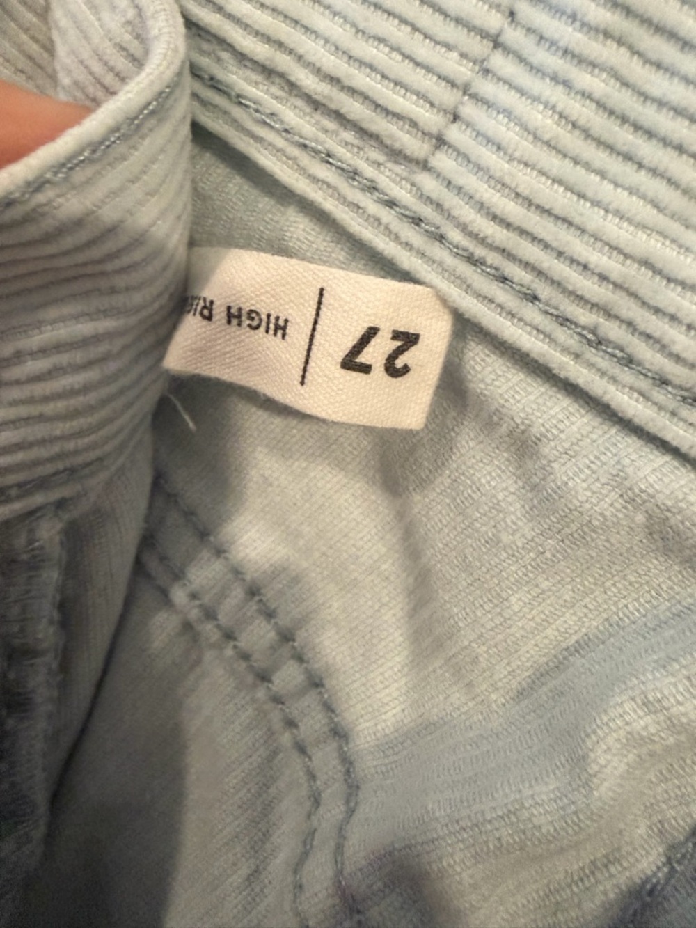 PacSun Light Blue Corduroy Flare Pants Size 22 High Rise Button Fly - Picture 3 of 4